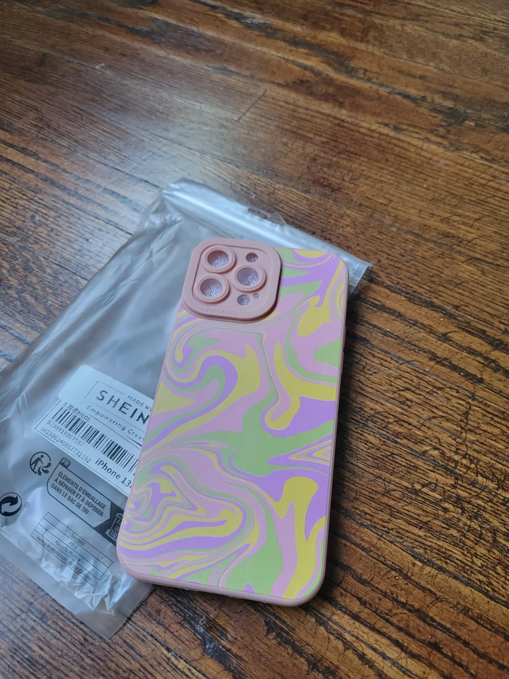 Shein Patterned Multicolor Back Case for Apple iPhone 13 pro Max Multi-Camera